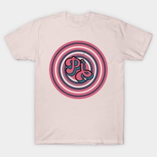 Groovy Pi Circles Pink and Blue T-Shirt